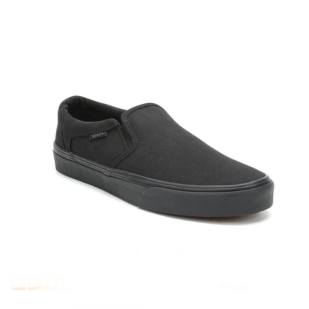 MENS VANS BLACK SLIP ON SNEAKER SKATE SHOE CASUAL MENS SHOE 10 M